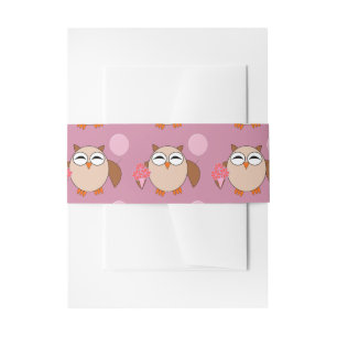 Bandeau De Faire-part Anniversaire Chouette Invitation Bandes de ventre