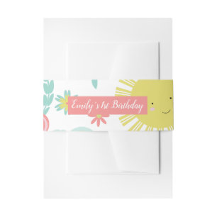 Bandeau De Faire-part Anniversaire floral arc-en-ciel Sunshine