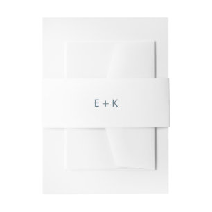 Bandeau De Faire-part Aqua bleu initiales monogramme invitation bande ve