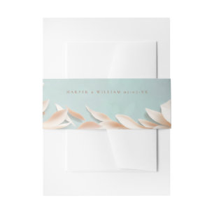 Bandeau De Faire-part aqua et faire-part de mariage à fleurs rose