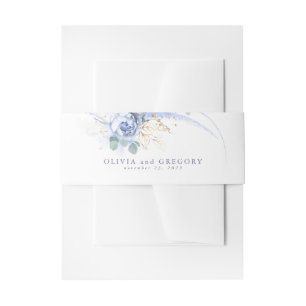 Bandeau De Faire-part Aquarelle bleu foncé