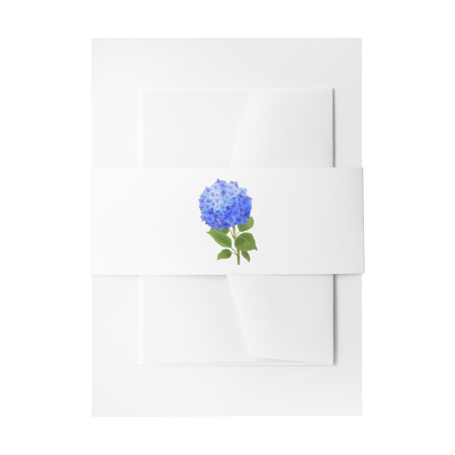 Bandeau De Faire-part Aquarelle bleu Hydrangea (Devant example)