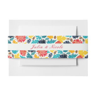 Bandeau De Faire-part Aquarelle bleu naturel Jaune Mariage de tournesols