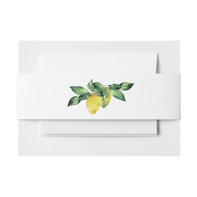 Bandeau De Faire-part Aquarelle botanique Faire-part de mariage citron (Devant Example)