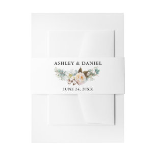 Bandeau De Faire-part Aquarelle Botanique Floral Calligraphie Mariage