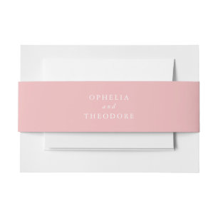 Bandeau De Faire-part Aquarelle claire Botanique Blush Mariage rose