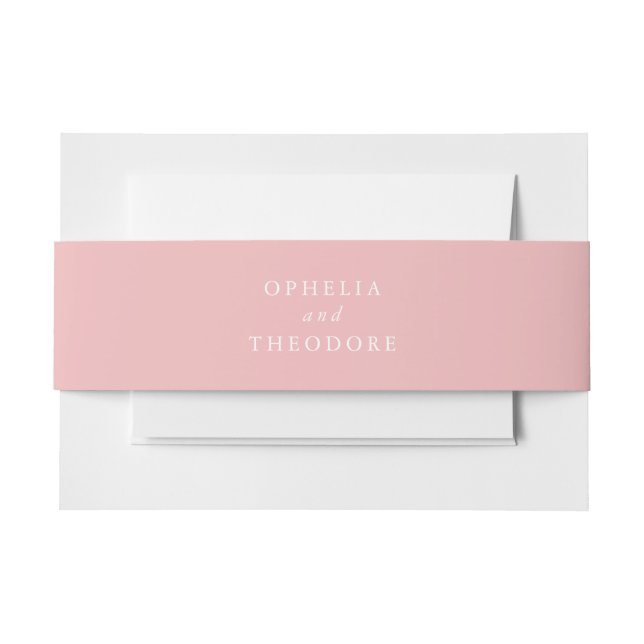 Bandeau De Faire-part Aquarelle claire Botanique Blush Mariage rose (Devant Example)