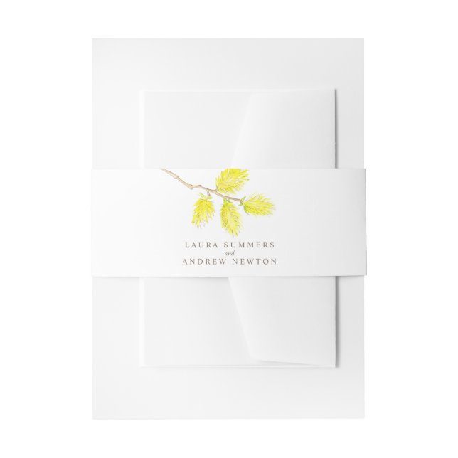 Bandeau De Faire-part aquarelle de chaton jaune mariage personnalisée (Devant example)