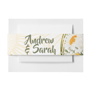 Bandeau De Faire-part Aquarelle de tournesol Floral