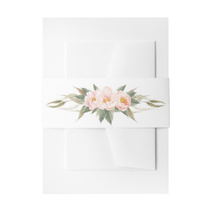 Bandeau De Faire-part Aquarelle Florale Pink Peonies