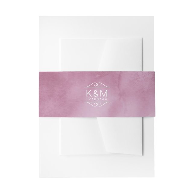 Bandeau De Faire-part Aquarelle Mariage Table Lilac ID654 (Devant example)