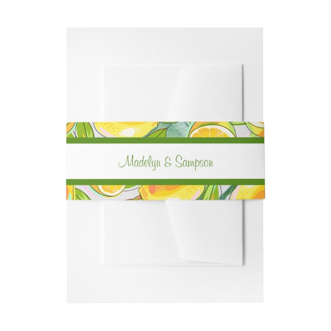 Bandeau De Faire-part Aquarelle moderne Lemon Jardin jaune (Devant example)