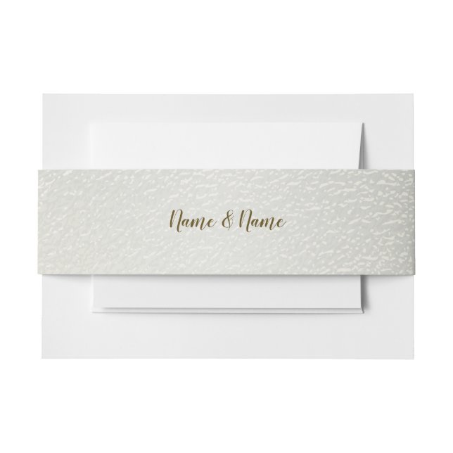 Bandeau De Faire-part Aquarelle Or Eucalyptus Foliage Mariage brillant (Devant Example)