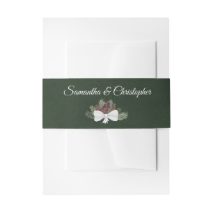 Bandeau De Faire-part Aquarelle Pinecones & Branches Mariage rustique