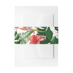 Bandeau De Faire-part Aquarelle Tropical Motif Invitation Bande de ventr