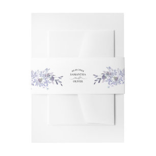 Bandeau De Faire-part Aquarelle vintage Floral Mariage Bande de ventre