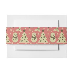 Bandeau De Faire-part Arbres de Noël rétro sucre de canne étoile aux bai