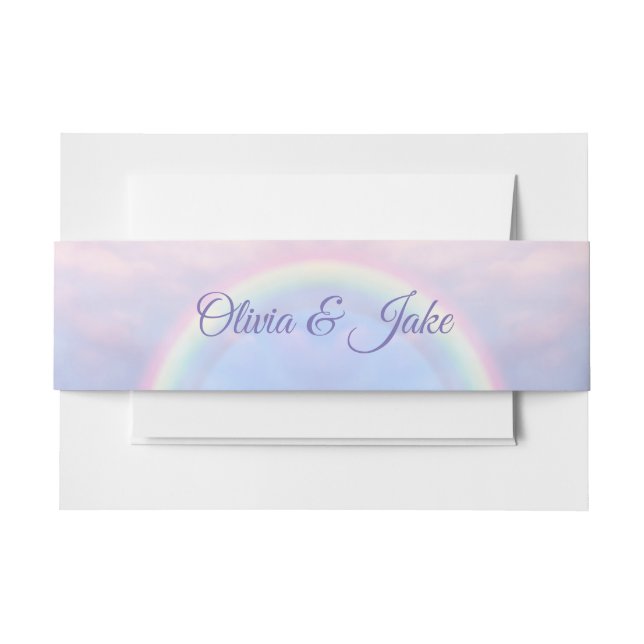 Bandeau De Faire-part Arc en ciel d'espoir - pastel, mariage (Devant Example)