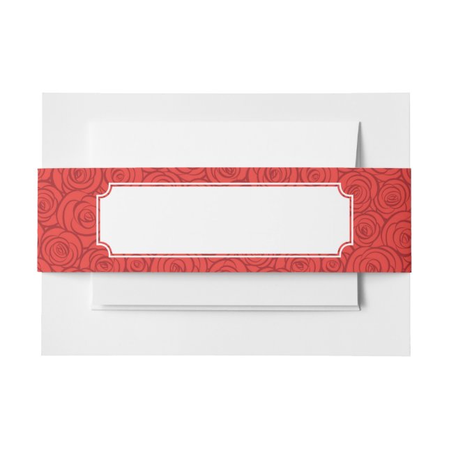 Bandeau De Faire-part Arrière - plan abstrait de roses rouges (Devant Example)
