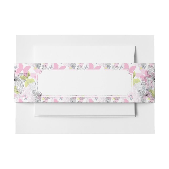Bandeau De Faire-part Arrière - plan avec le papillon (Devant Example)