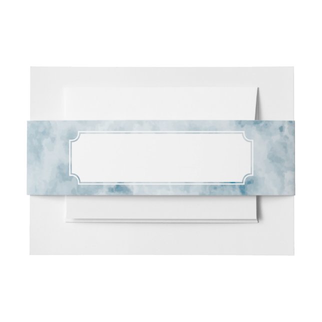 Bandeau De Faire-part Arrière - plan bleu de marbre de texture (Devant Example)