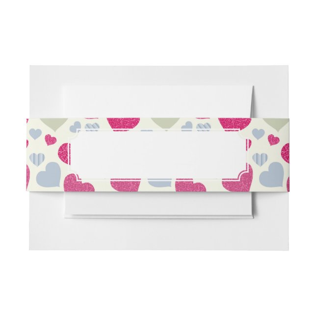 Bandeau De Faire-part Arrière - plan de coeurs (Devant Example)