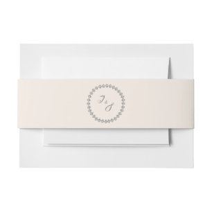 Bandeau De Faire-part Assiette en papier élégante avec monogramme