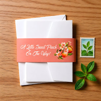 Bandeau De Faire-part Baby Shower au Jardin de Pêches du Sud