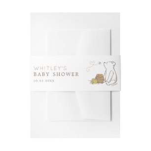 Bandeau De Faire-part Baby Shower Classique Winnie l'ourson