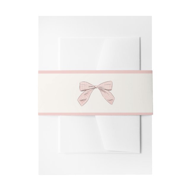 Bandeau De Faire-part Baby shower de fille élégante à poitrine rose pâle (Devant example)