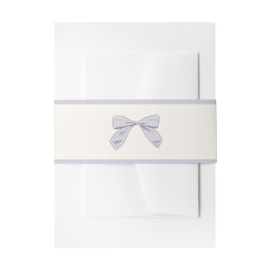 Bandeau De Faire-part Baby shower Fille Élégant de la Bow Plaid Violet C