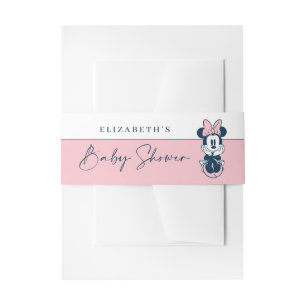 Bandeau De Faire-part Bain de bébé Rose et Bleu Minnie Mouse