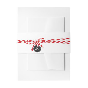 Bandeau De Faire-part Bakers ficelle & chalkboard monogramme bande ventr