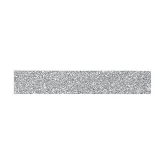 Bandeau De Faire-part Bande Belly Parties scintillant Silver Faux