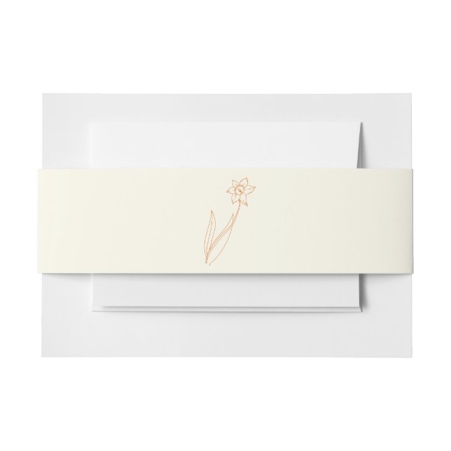 Bandeau De Faire-part bande daffodique mariage (Devant Example)