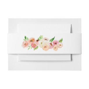 Bandeau De Faire-part Bande de Faire-part de mariage florale de l'aquare