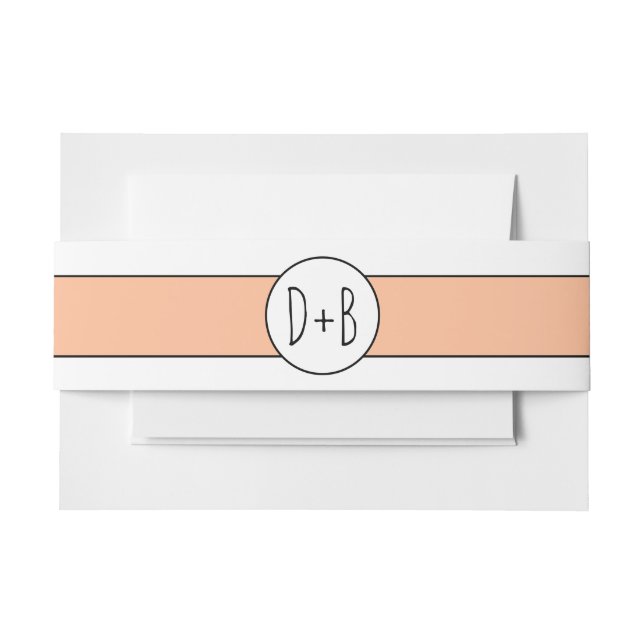 Bandeau De Faire-part Bande de pêche et initiales mariage invitati (Devant Example)