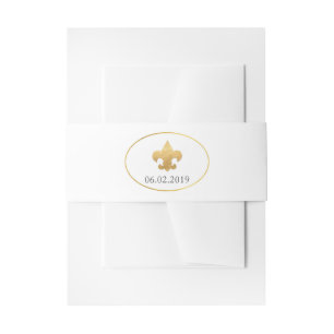 Bandeau De Faire-part Bande de ventre de faire-part de mariage de White