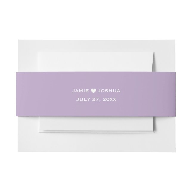 Bandeau De Faire-part Bande de ventre de lavande (Devant Example)