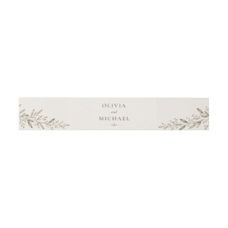 Bandeau De Faire-part Bande de ventre d'invitation de branche d'olive bo