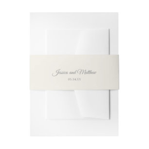 Bandeau De Faire-part Bande de ventre d'invitation d'Ecru