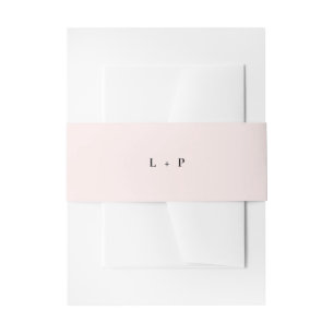 Bandeau De Faire-part Bande de ventre Mariage rose pâle