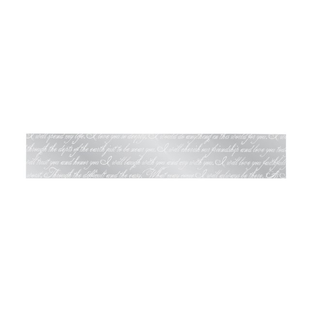 Bandeau De Faire-part Bande de ventre Motif en argent (Plat)