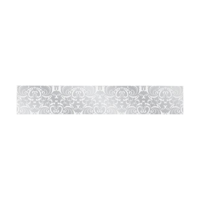 Bandeau De Faire-part Bande de ventre Motif en argent (Plat)