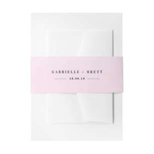 Bandeau De Faire-part Bande de ventre personnalisée rose