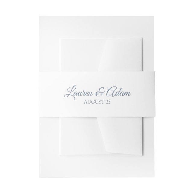 Bandeau De Faire-part Bande du ventre Mariage blanc / Enveloppement | Du (Devant example)