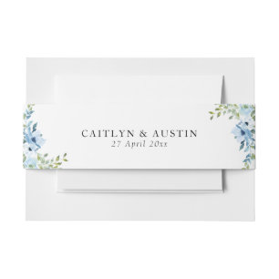 Bandeau De Faire-part Bande du ventre mariage bleu clair moderne