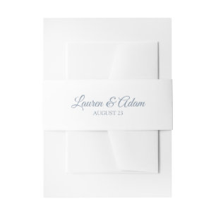Bandeau De Faire-part Bande / Écharpe de mariage blanche Bleu poussiér