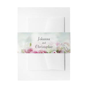 Bandeau De Faire-part Bande Faire-part de mariage de roses roses roses