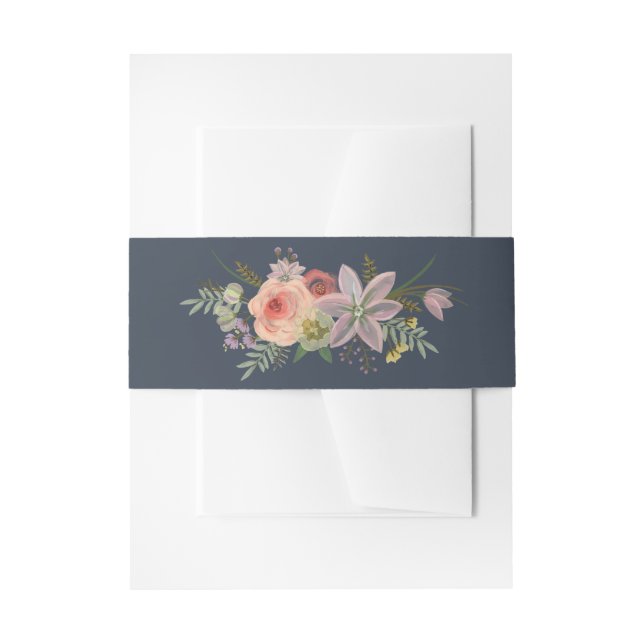 Bandeau De Faire-part Bande florale de ventre de petit bouquet (Devant example)